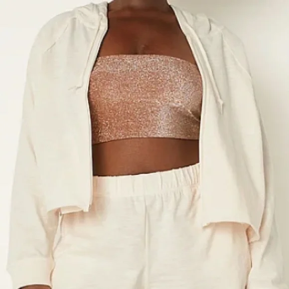 PINK Summer Lounge Cotton Zip-Up Hoodie - Picture 4 of 5